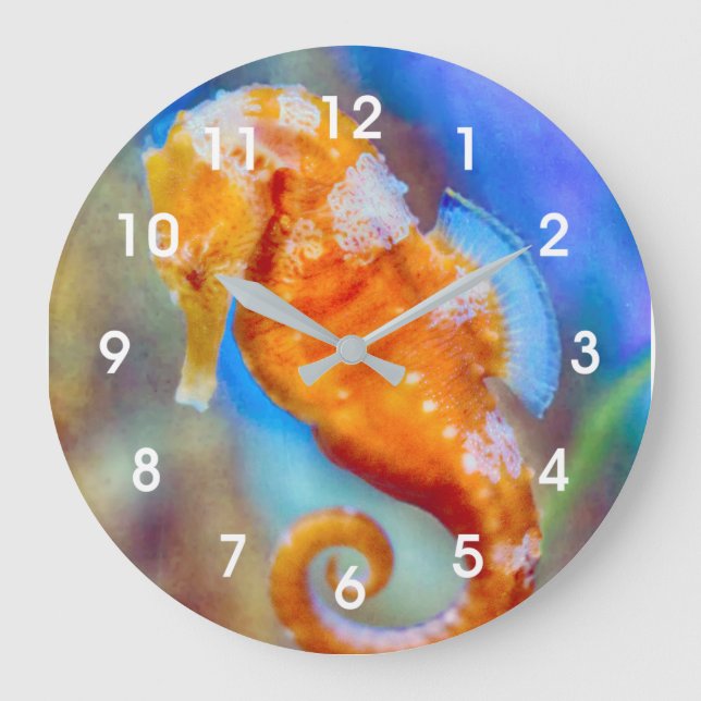 Relógio Grande Sonda Laranja com Cavalo (Frente)