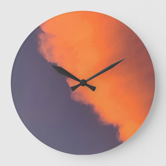 Relógio Grande Sonhador, nuvens mágicas em cores mágicas e sonhad (Frente)