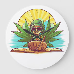 Relógio Grande Sonhos da Ilha - A Coleção de Amigos de Caribe