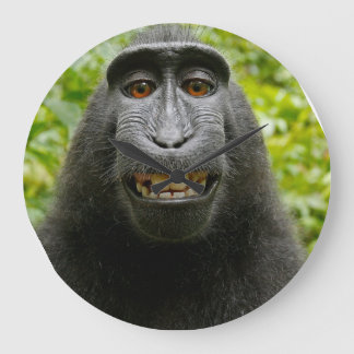 Relógio Grande Sorrindo o macaco