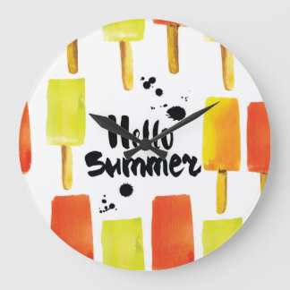 Relógio Grande Sorvete: Vintage Watercolor