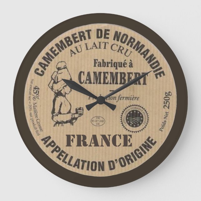 Relógio Grande Souvenir de França: Le camembert (Frente)