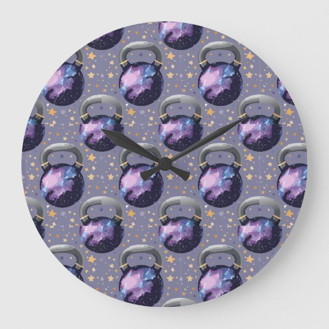 Relógio Grande Space Galaxy Kettlebell (Frente)