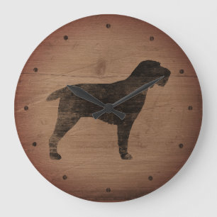 Relógio Grande Spinone Italiano Silhouette Rustic