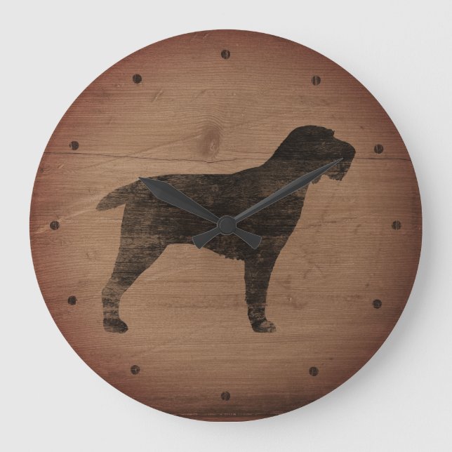 Relógio Grande Spinone Italiano Silhouette Rustic (Frente)