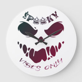 Relógio Grande Spooky Vibes Only-Halloween Monster