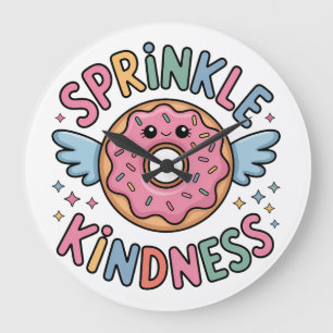 Relógio Grande Sprinkle Kindness Rosquinha