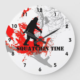 Relógio Grande Squatchin ido Bigfoot nas madeiras