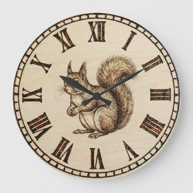 Relógio Grande Squirrel Wall Clock (Frente)