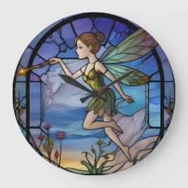 Relógio Grande Stainglass Fairy