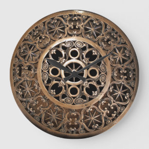 Relógio Grande Steampunk antigo do bronze do metal do vaticano