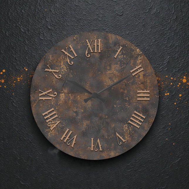 Relógio Grande Steampunk Rustic Metal Wall Clock (Criador carregado)