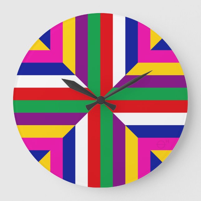 Relógio Grande Stellar Cross-Section - Green/Red - Balanced (Frente)