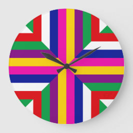 Relógio Grande Stellar Cross-Section - Magenta/Yellow-Balanced 