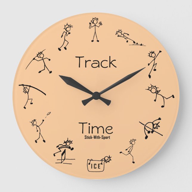 Relógio Grande Stick With Sport Track Time Decathlon Clock (Frente)