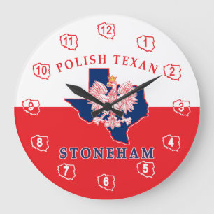 Relógio Grande Stoneham Polonês Texan