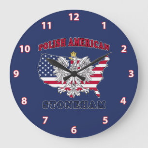 Relógio Grande Stoneham Texas polonês americano