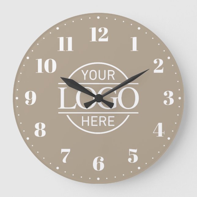 Relógio Grande Stylish Branded Company Business Logo Promotional (Frente)