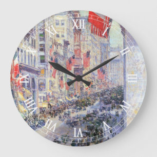 Relógio Grande Subindo a Avenida da Rua 34, Maio de 1917 por Hass