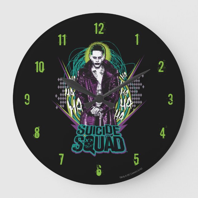 Relógio Grande Suicide Squad | Joker Retro Rock Graphic (Frente)