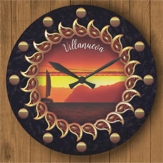 Relógio Grande Sunrays Sunset 1124