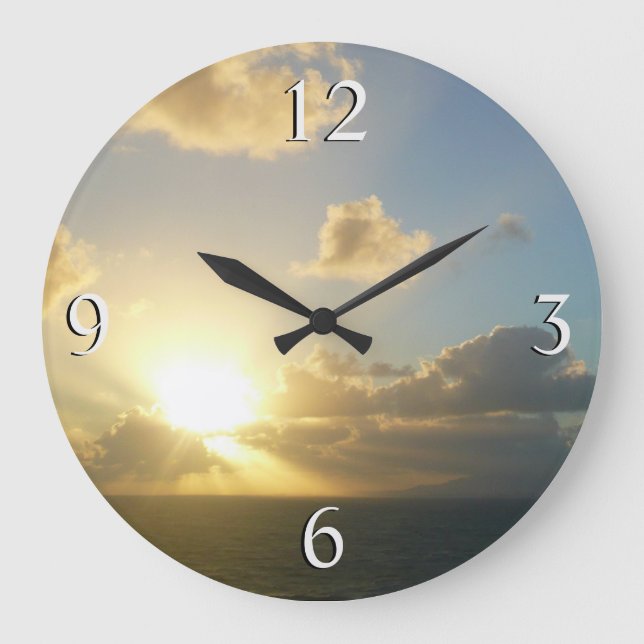 Relógio Grande Sunrise sobre San Juan II Porto Rico (Frente)