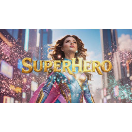 RELÓGIO GRANDE SUPER-HEROÍNA - FANTASIA CIENTÍFICA