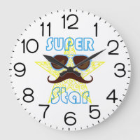 Super Star de óculos de sol e bigode