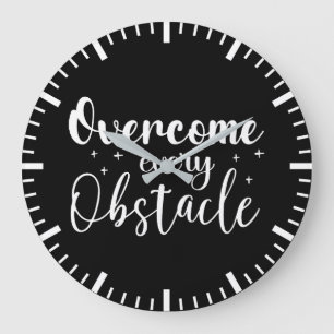 Relógio Grande Superar Cada Obstáculo - Gym, Hustle, Sucesso