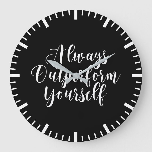 Relógio Grande Supere você - Motivação do sucesso do Gym Hustle (Frente)