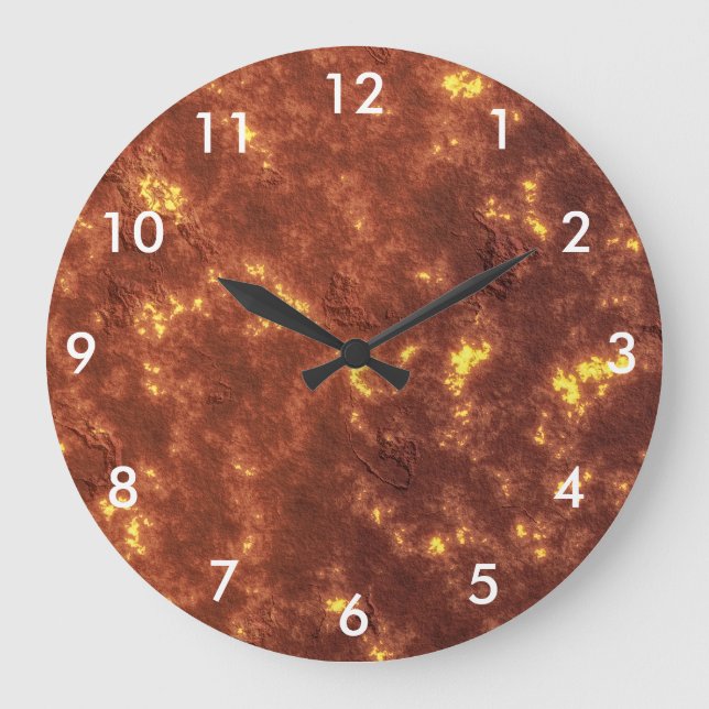 Relógio Grande Superfície do planeta de lava quente vulcânica (Frente)