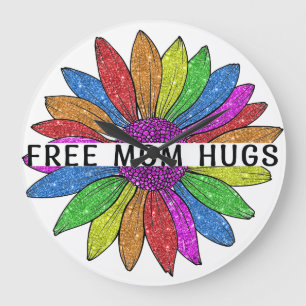 Relógio Grande Suporte de Orgulho LGBTQIA+ para a Mãe Livre Abraç