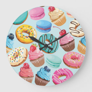 Relógio Grande Sweet Sweets: Padrão de Delícia.