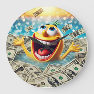 Relógio Grande swimming in money