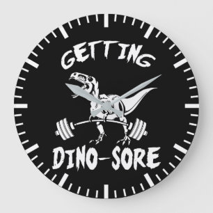 Relógio Grande T-Rex, Obtendo Dino Sore, Engraçado, Cartoon, Work