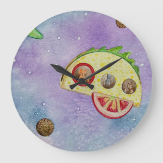 Relógio Grande Taco Rocket Clock