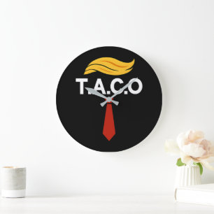 Relógio Grande Taco Trump Sempre Fala Frangos