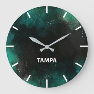 Relógio Grande Tampa Time Zone Newroom Wall