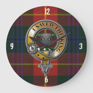 Relógio Grande Tartan & Crachá Turnbull