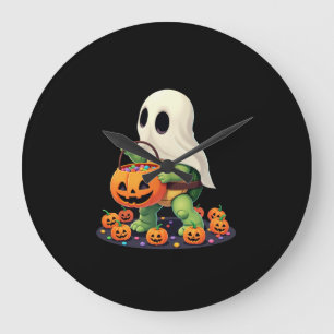 Relógio Grande Tartaruga Fantasma de Halloween Adorável com Doce