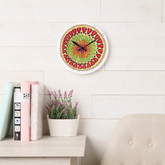 Relógio Grande Tarte aux Fruta Fruta Tart Pie Patologia Francesa (Sala de leitura)