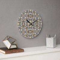 Taupe Brown Cinza Beige Hip Bohemian Art Motif