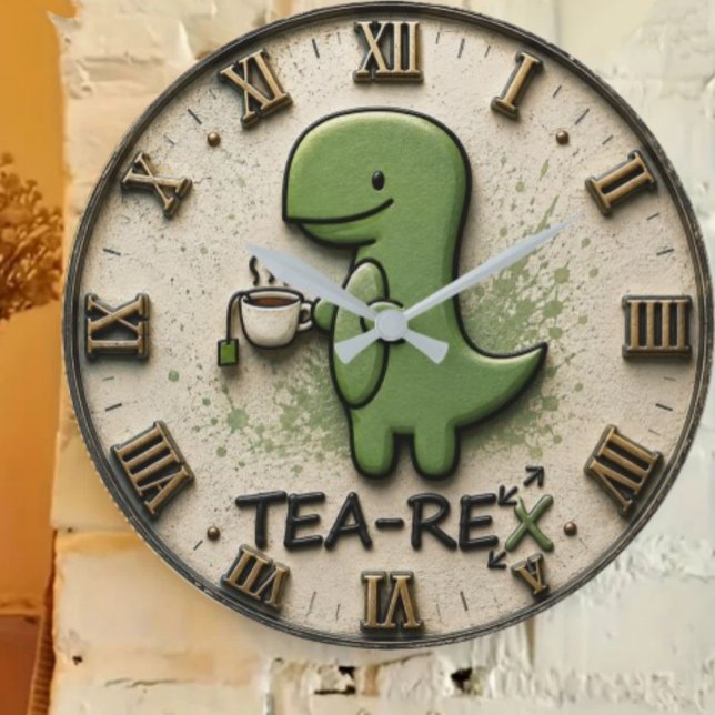 Relógio Grande Tea-Rex Dinosaur (Criador carregado)
