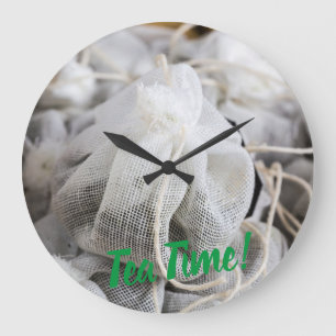 Relógio Grande Tea Time Bag para amantes de chá