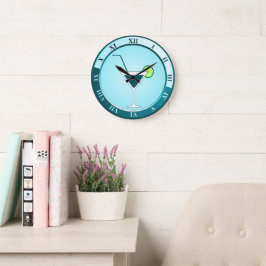 Relógio Grande Teal Cocktail Bar Clock