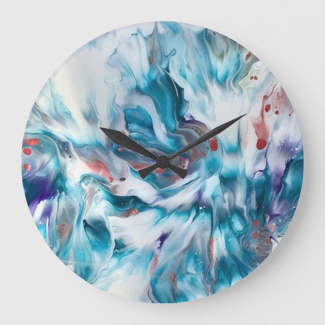 Relógio Grande Teal Magic (Frente)