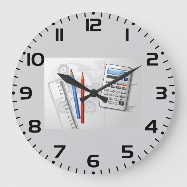 Relógio Grande Technical Drawing Office Supplies (Frente)