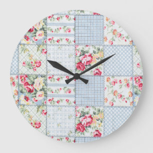 Relógio Grande Tecido rosa: Design de fundo Elegante