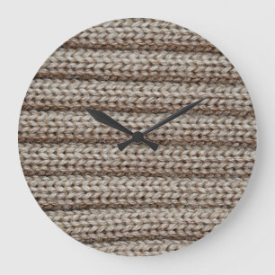 Relógio Grande Tecido simples, textura castanha.