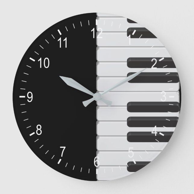 Relógio Grande Teclado Piano (Frente)